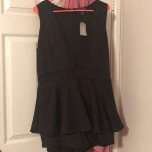 Black Romper Drop neckline